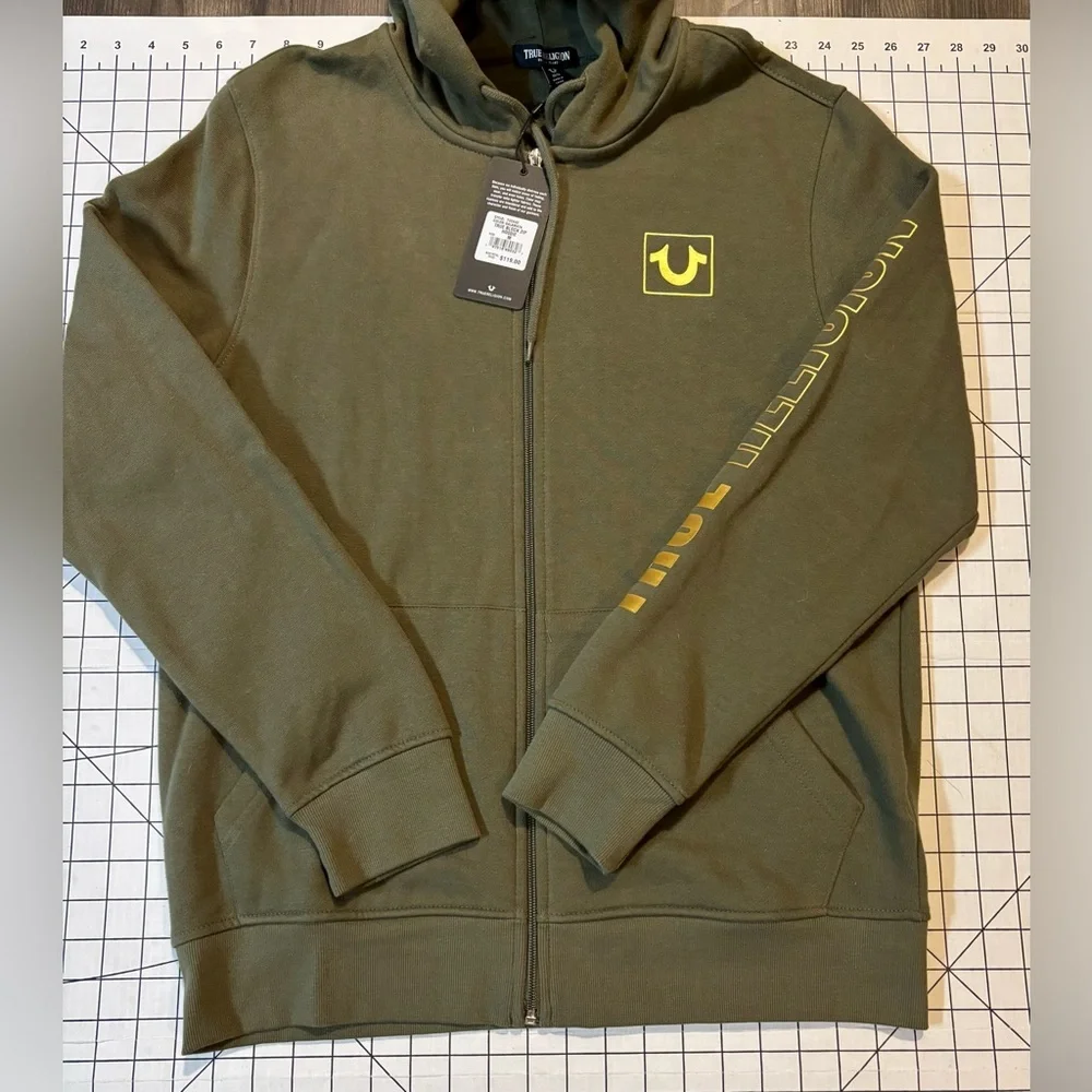 NWT True Religion Men’s Size Medium Kalamata True Block Zip Hoodie